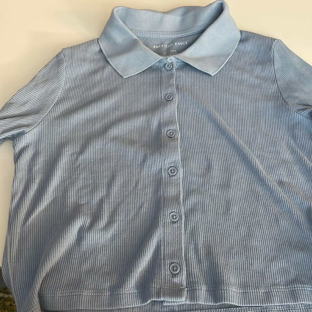 American Eagle xs ladies ribbed long sleeve crop top